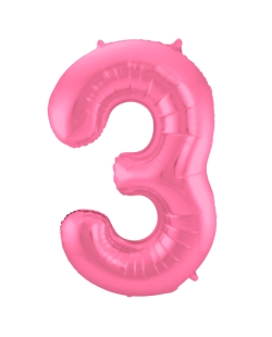 Forma Numero 3 Rosa Metal Mate 86cm ***OFERTA DTO NO ACUMULABLE
