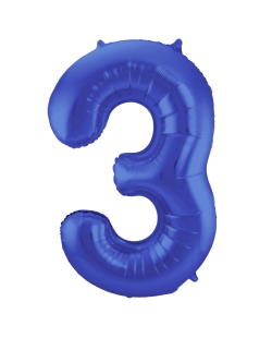 Forma Numero 3 Azul Metal Mate 86cm ***OFERTA DTO NO ACUMULABLE