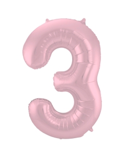 Forma Numero 3 Rosa Pastel Metal 86cm ***OFERTA DTO NO ACUMULABLE