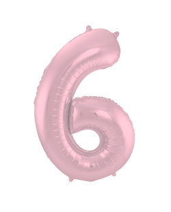Forma Numero 6 Rosa Pastel Metal 86cm ***OFERTA DTO NO ACUMULABLE