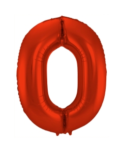 Forma Numero 0 Rojo Metal Mate 86cm ***OFERTA DTO NO ACUMULABLE