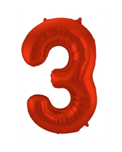 Forma Numero 3 Rojo Metal Mate 86cm ***OFERTA DTO NO ACUMULABLE