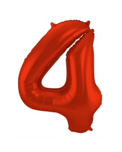 Forma Numero 4 Rojo Metal Mate 86cm ***OFERTA DTO NO ACUMULABLE
