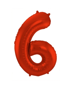 Forma Numero 6 Rojo Metal Mate 86cm ***OFERTA DTO NO ACUMULABLE