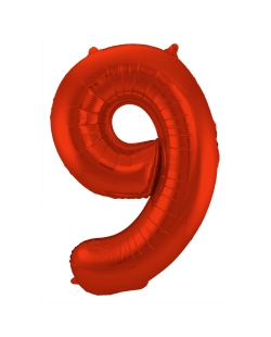 Forma Numero 9 Rojo Metal Mate 86cm ***OFERTA DTO NO ACUMULABLE