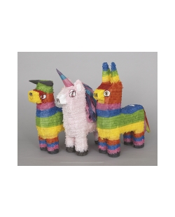 Piñatas Surtidas 3D Toro, Unicornio Y Burro
