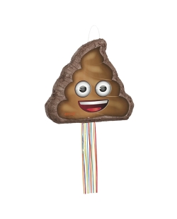 Piñata Plana Tirar Forma Emoji Caca 40X46cm