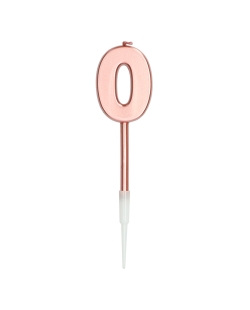 Vela Nº 0 Oro Rosa Metal
