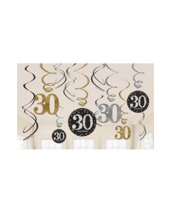 Colgantes espiral Celebracion Sparkling 30 - 45cm 