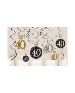 Remolinos Colgantes Decorativos Celebracion Sparkling Edad 40 - 45cm ***OFERTA DTO NO ACUMULABLE