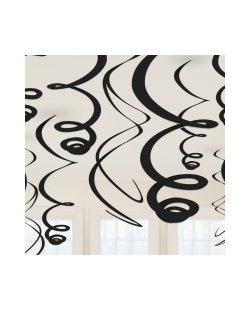 Remolinos decorativos negros para colgar-55cm 
