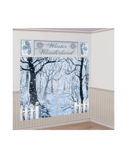 Decor. Kit Pared Escenas:Bosque Nevado