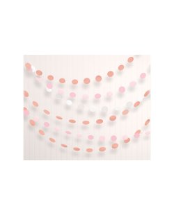 Guirnaldas de lunares rosa dorados - 2,1m 