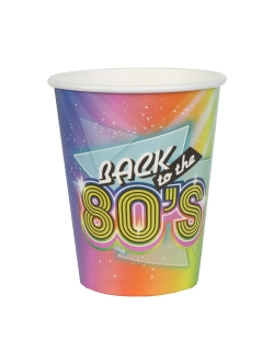 Vasos A&ntilde;os 80 7.8X9.7cm 27cl Carton ***OFERTA DTO NO ACUMULABLE
