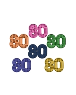 Deco. Mesa Confeti A&ntilde;os 80 3X3cm Madera ***OFERTA DTO NO ACUMULABLE