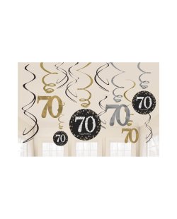 Decoracion Colgante Spark. Celeb. Gold 70 