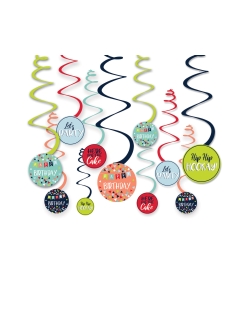 Decor. Colg. Espiral A Reason To Celebrate 61cm 