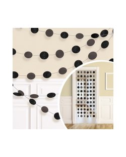 Decoracion colgante con escarcha brillante en color negro 