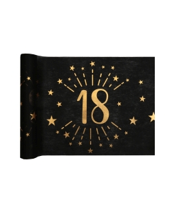 Camino Mesa Negro Numero 18 30cm X 5m Tejido No Tejido Poliester ***OFERTA DTO NO ACUMULABLE