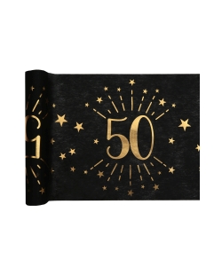 Camino Mesa Negro Numero 50 30cm X 5m Tejido No Tejido Poliester ***OFERTA DTO NO ACUMULABLE