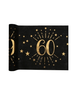 Camino Mesa Negro Numero 60 30cm X 5m Tejido No Tejido Poliester ***OFERTA DTO NO ACUMULABLE