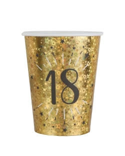 Vasos Oro Brillante Numero 18 7.8X9.7cm 27cl Carton ***OFERTA DTO NO ACUMULABLE