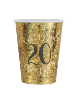 Vasos Oro Brillante Numero 20 7.8X9.7cm 27cl Carton ***OFERTA DTO NO ACUMULABLE