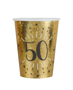 Vasos Oro Brillante Numero 50 7.8X9.7cm 27cl Carton ***OFERTA DTO NO ACUMULABLE