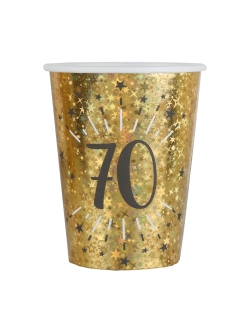 Vasos Oro Brillante Numero 70 7.8X9.7cm 27cl Carton ***OFERTA DTO NO ACUMULABLE