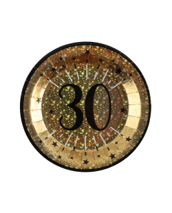 Platos Oro Brillante Numero 30 22.5cm Carton ***OFERTA DTO NO ACUMULABLE