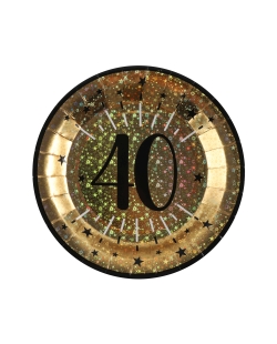 Platos Oro Brillante Numero 40 22.5cm Carton ***OFERTA DTO NO ACUMULABLE
