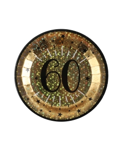 Platos Oro Brillante Numero 60 22.5cm Carton ***OFERTA DTO NO ACUMULABLE