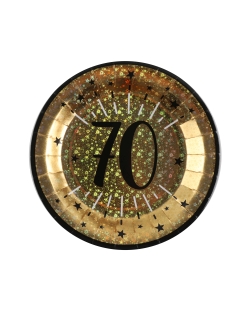 Platos Oro Brillante Numero 70 22.5cm Carton ***OFERTA DTO NO ACUMULABLE
