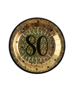 Platos Oro Brillante Numero 80 22.5cm Carton ***OFERTA DTO NO ACUMULABLE