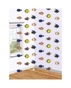 Decoraciones Colgantes con Peces Tropicales - 2.1m 