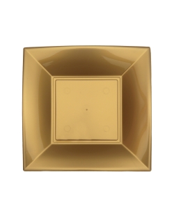 Plato Reutilizable 18cm Dorado Polipropileno ***OFERTA DTO NO ACUMULABLE