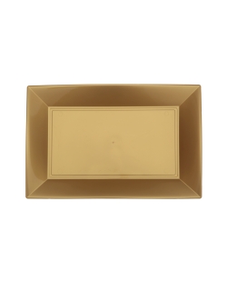 Bandeja Reutilizable 34X23cm Dorado Polipropileno ***OFERTA DTO NO ACUMULABLE