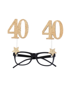 Gafas Numero 40 Oro 15X16cm Plastico ***OFERTA DTO NO ACUMULABLE