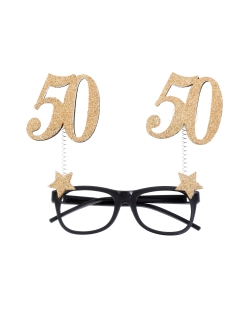 Gafas Numero 50 Oro 15X16cm Plastico ***OFERTA DTO NO ACUMULABLE