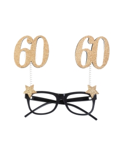 Gafas Numero 60 Oro 15X16cm Plastico ***OFERTA DTO NO ACUMULABLE