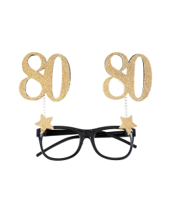 Gafas Numero 80 Oro 15X16cm Plastico ***OFERTA DTO NO ACUMULABLE