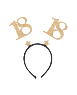 Diademas Numero 18 Oro 21X25cm Plastico ***OFERTA DTO NO ACUMULABLE