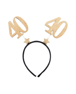 Diademas Numero 40 Oro 21X25cm Plastico ***OFERTA DTO NO ACUMULABLE