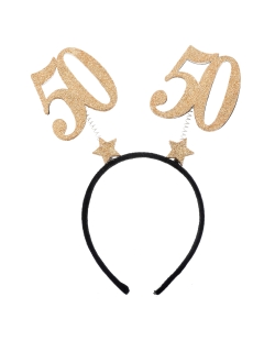 Diademas Numero 50 Oro 21X25cm Plastico ***OFERTA DTO NO ACUMULABLE