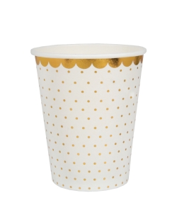 Vasos Puntos Blanco 7.8 X 9.7cm 27cl Carton ***OFERTA DTO NO ACUMULABLE