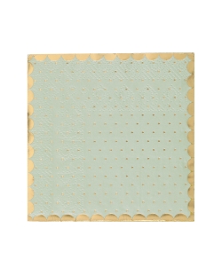 Servilletas Puntos Verde Oliva 25 X 25cm Papel 3 Capas ***OFERTA DTO NO ACUMULABLE