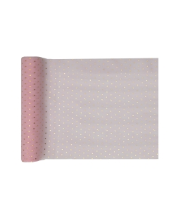 Camino Mesa Puntos Rosa 26cm X 3m Velo Poliester ***OFERTA DTO NO ACUMULABLE