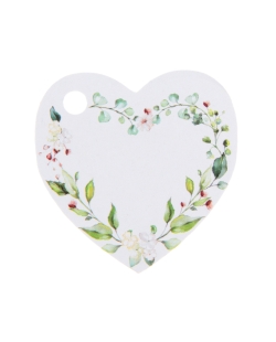 Marcasitio Etiqueta Corazon Boda Verde 4 X 4cm Carton ***OFERTA DTO NO ACUMULABLE