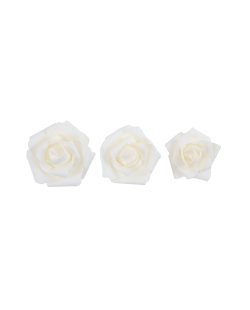 Deco Mesa Confeti Rosas Blancas 5, 5.5 Y 7cm Polietieno ***OFERTA DTO NO ACUMULABLE