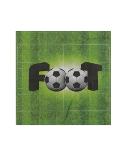 Servilletas Futbol Verde 33X33cm Papel 3 Capas ***OFERTA DTO NO ACUMULABLE